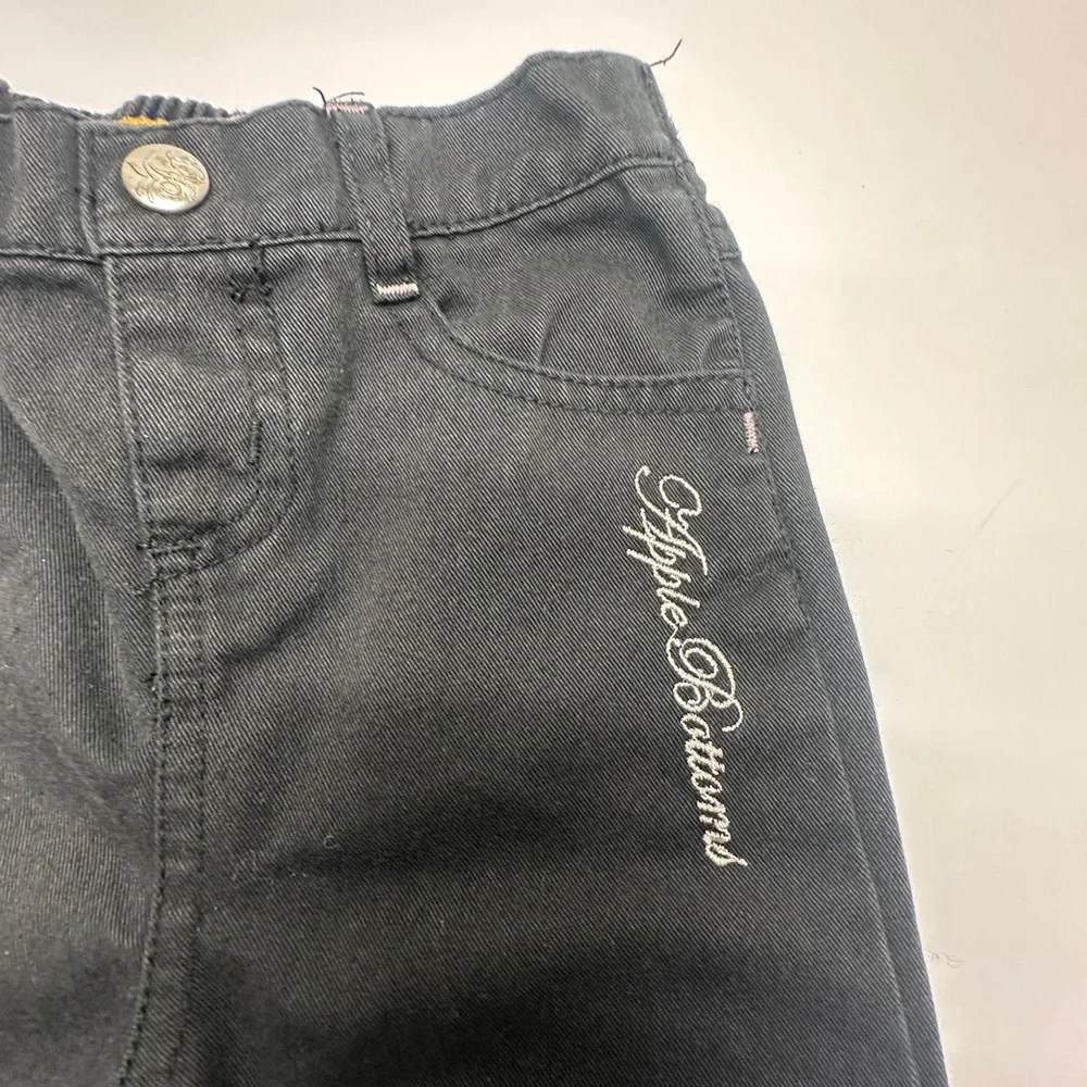 Vintage Apple Bottoms‎ Toddler Girls Black Jeans size 28 months (KA)